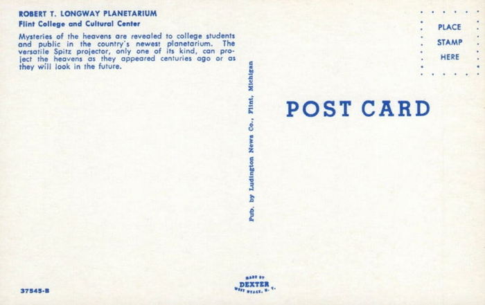 Longway Planetarium - Old Postcard
